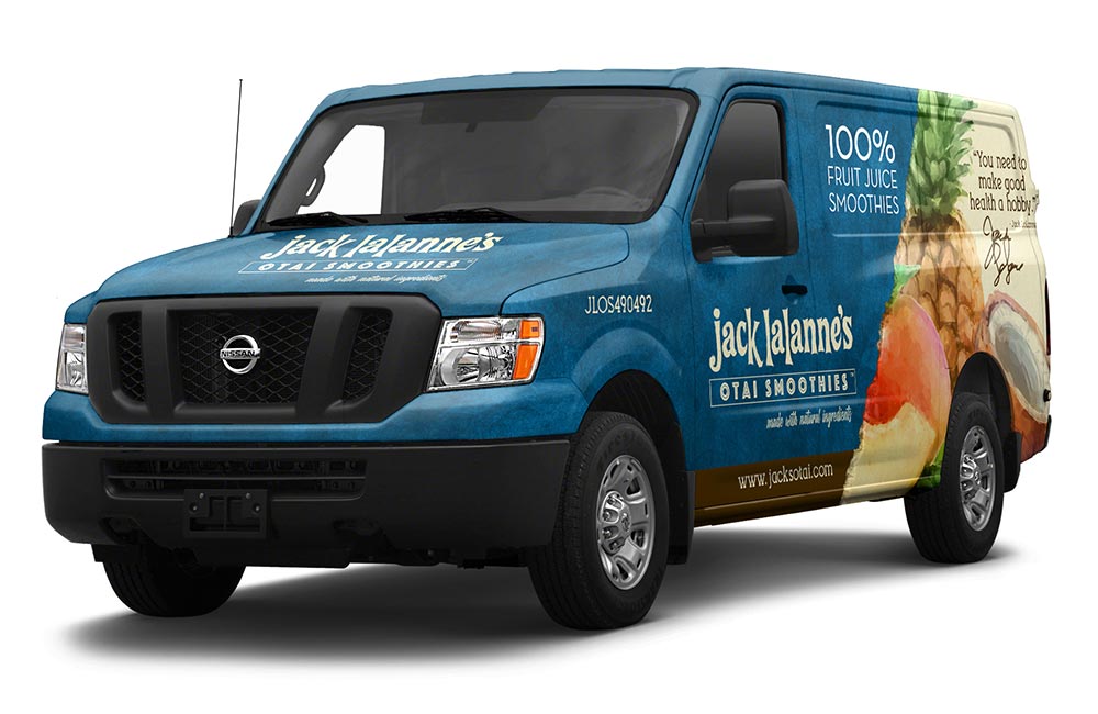 Jack LaLanne Otai Smoothies Truck Wrap Front-View