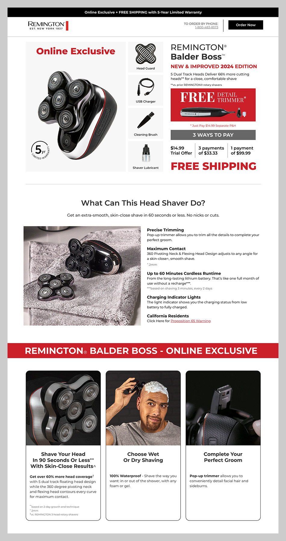 Remington Balder Boss Single Product Site Desktop